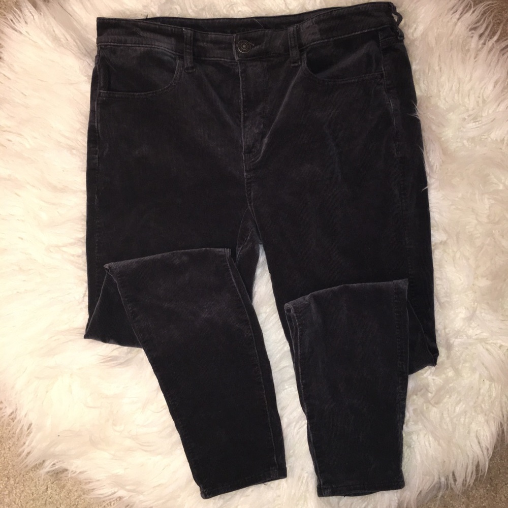 AEO corduroy black jeans